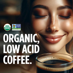 VitaCup sachet of low acid coffee ready for single serving use.