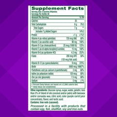 Vitafusion Gorgeous nutrition label highlights biotin and vitamins.