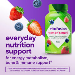 Vitafusion women's gummies suitable for daily use and routine.