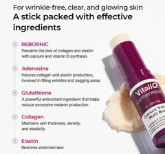 VitailQ Travel-friendly 0.3 oz stick designed for quick touch-ups.