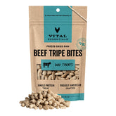 Vital Essentials tripe boeuf morceaux seches, source proteique ideale pour chiens actifs