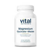 Vital Nutrients Magnesium Glycinate + Malate bottle front for daily magnesium support.