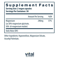 Close-up of Vital Nutrients capsules showing gentle absorption features.
