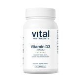 Vital Nutrients Vitamin D3 2000 IU bottle shown for daily use.
