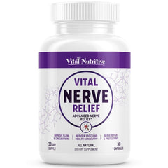 Vital Nutritive Vital Nerve Supplement bottle viewed for daily nerve comfort