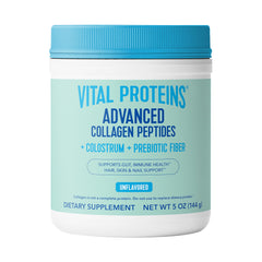 Vital Proteins Advanced Collagen bottle front view highlighting VERISOL peptides for skin support.