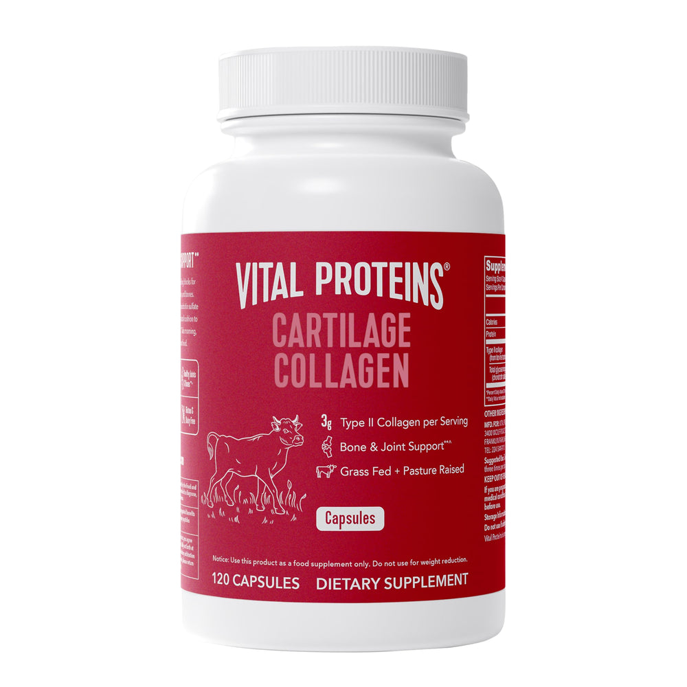 Vital Proteins Cartilage Collagen pills bottle for easy daily joint support