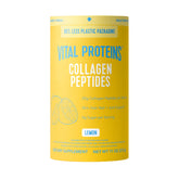 Vital Proteins Collagen Peptides Lemon jar on kitchen shelf ready to mix
