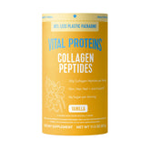 Vital Proteins collagen peptides vanilla bottle pouring into coffee for daily beauty routine