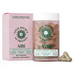 Vital Source AiRi Debloat bottle front showing a trusted gut support solution for daily comfort