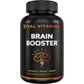 Vital Vitamins Brain Booster bottle for daily cognitive support.