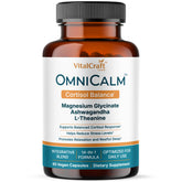 VITALCRAFT LABS OmniCalm bottle front view for daily stress support.