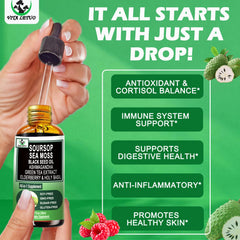Vita Letuo Soursop Drops being poured for easy daily use