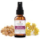Vitality Frank+ Helichrysum spray bottle front view for easy aromatherapy moments