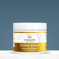 Vitality Three Kings Balm texture swirled to illustrate creamy hydration