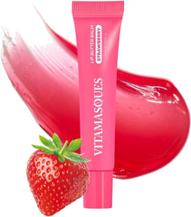 Vitamasques Lip Butter Balm Strawberry tube front with lightweight hydration and subtle tint.