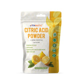 Vitamatic Citric Acid Powder bottle for easy pantry storage.