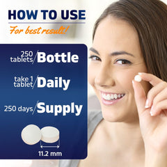 Vitamatic Ferrous Sulfate 250-tablet container for daily use