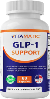Vitamatic GLP-1 bottle front for daily wellness support