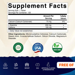 Vitamatic L-Theanine tablets inside container ready for daily use