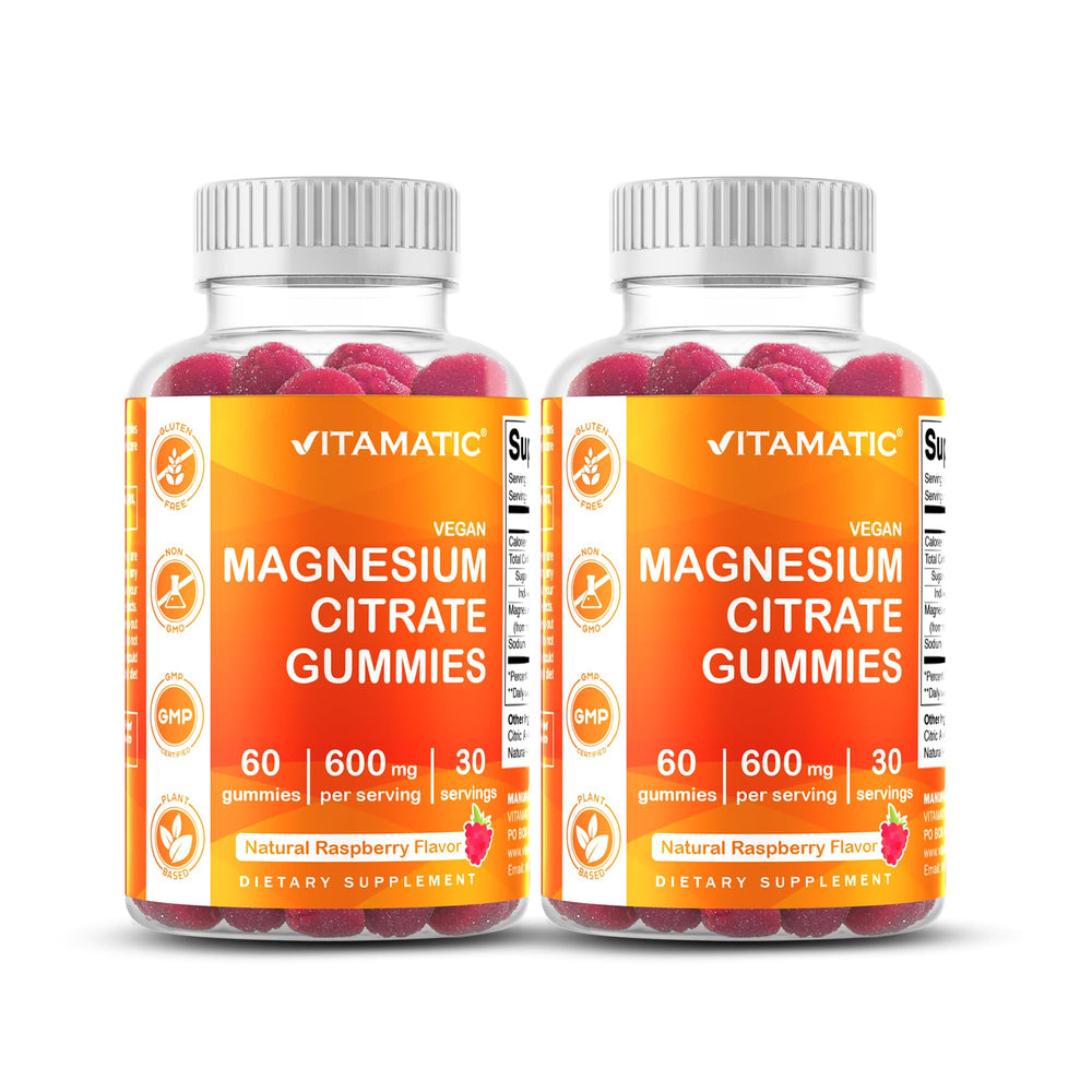 Vitamatic magnesium gummies raspberry taste for easy daily relaxation