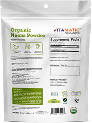 Vitamatic neem powder in a dish suggesting versatile daily uses