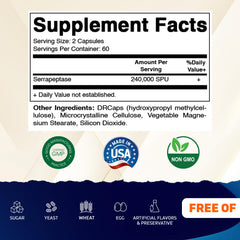 The Vitamatic Serrapeptase delayed-release capsules are ready to take.