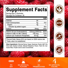 Vitamatic bottle side view showing label detailing non-GMO and gluten-free benefits.
