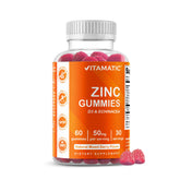 Vitamatic Zinc Gummies bottle with berry flavor for daily use.