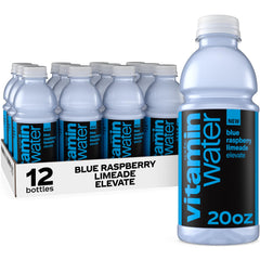 Vitaminwater Elevate blue raspberry limeade bottle for on-the-go hydration and vitamin benefits
