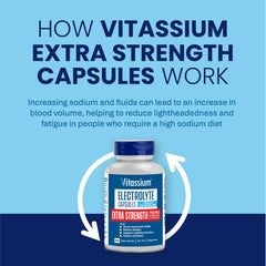 Vitassium unflavored capsules in small Size 00 for simple dosing.