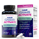Vitauthority Lustriva bottle label shows clean, clinical design for hair support