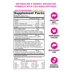 Vitauthority Multi Collagen Burn ingredients list highlights blend for skin and joints.