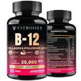 VITBOOST B12 Complex bottle label highlighting high potency for energy support