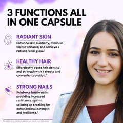 Vitboost biotin collagen keratin pack promotes stronger hair and nails.
