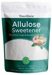 Viva Doria Allulose bottle pour shows zero-calorie sweetness for beverages and cooking