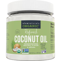 Viva Naturals refined coconut oil pour shows neutral flavor ideal for cooking.
