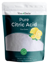 Viva Doria citric acid fine grain in bag for easy measuring and storage.