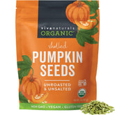 Viva Naturals organic pumpkin seeds shelled 2lb — versatile snack with fiber and iron