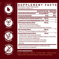 Vivaravida DHT Blocker bottle closeup for convenient daily use