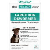 VivaElixir De-Wormer for large dogs, 50 tablets, easy dosing.