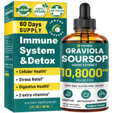 vivcmin graviola soursop leaf extract bottle showing natural formula for daily wellness support