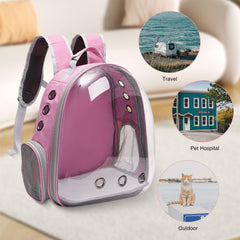 Vivicreate pink carrier's sturdy base keeps the cat stable during travel.