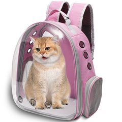 Vivicreate large cat backpack with front bubble for viewing and anxiety reduction.