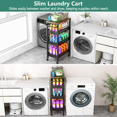Vivihomety laundry cart organizes detergents and dryer sheets efficiently.