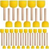 Vivinin 30-piece round sponge brush set in packaging, ideal for starter art projects.
