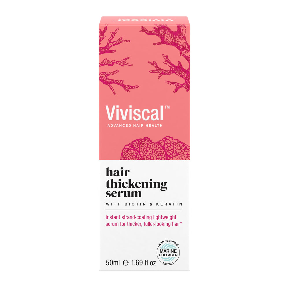 Viviscal Hair Thickening Serum bottle close-up highlighting premium packaging and ease of use