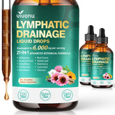 VivoNu 21-in-1 lymph drainage drops bottle for daily immune and lymph support