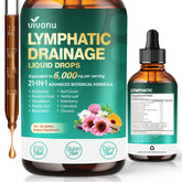VivoNu 21in1 lymphatic drops bottle showing botanical blend for daily wellness