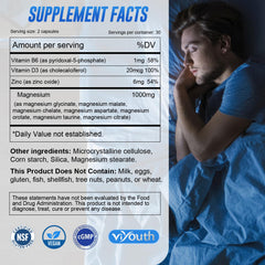 VIYOUTH Magnesium 7 Complex 7-forms diagram highlighting diverse magnesium sources for better absorption